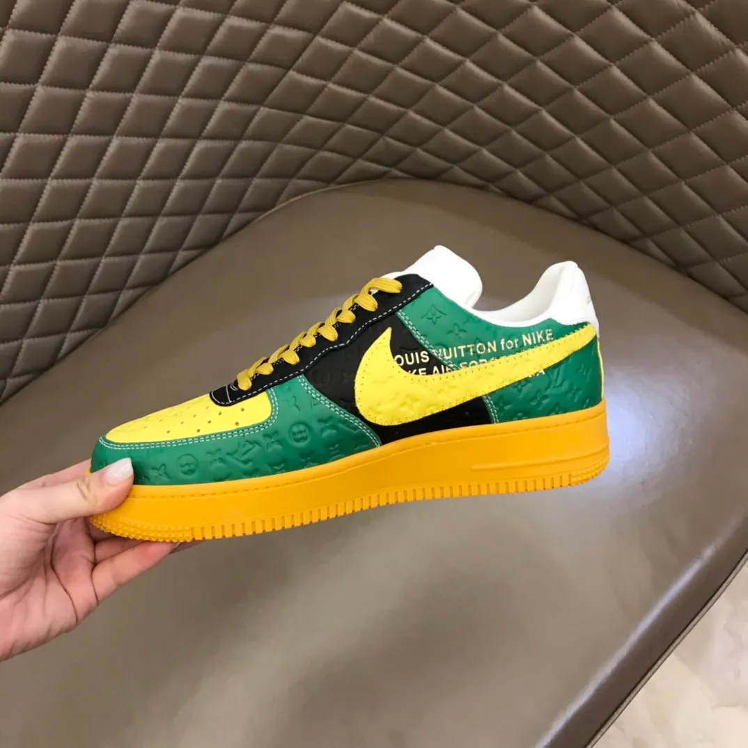 Men's shoes 💰p440 "*OUIS *UITTO*" x OFF-WHITE x Nike tripartite collaboration! Trendy and cool men's casual sports shoes with unrivaled color matching. The design idea basically continues the style of THE TEN. The Swoosh line and tongue label have a very familiar visual effect and are both fashionable and trendy! A must-have for fashionistas! The effect on your feet is absolutely stunning! Size: 38-45